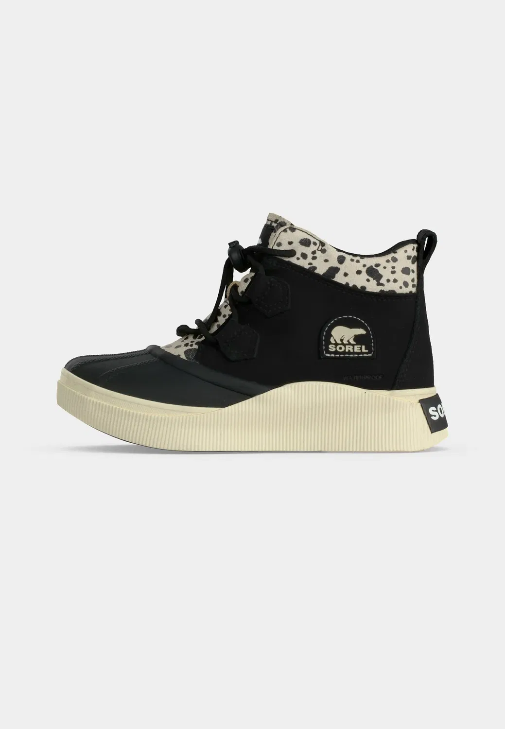 Big kids out n about iv classic wp unisex - lace-up ankle boots Sorel, Black/Chalk — фото 2