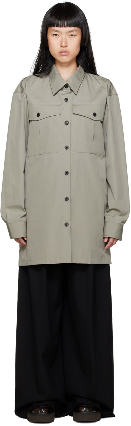 

Серая рубашка оверсайз Dries Van Noten
