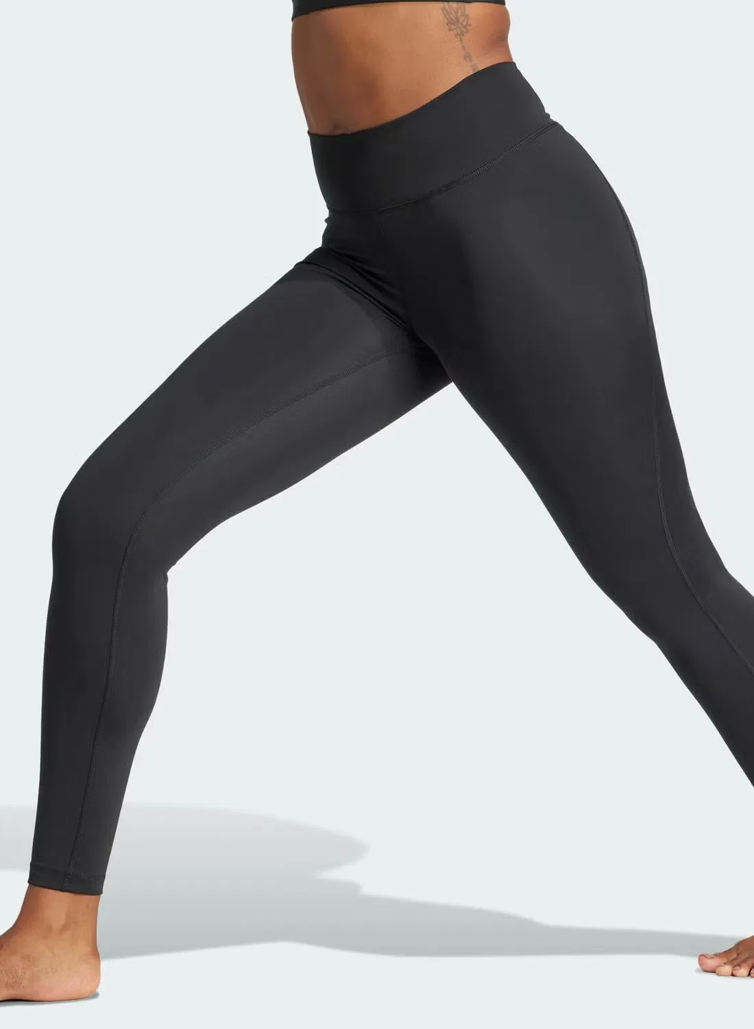 Леггинсы полной длины с логотипом Adidas, черный