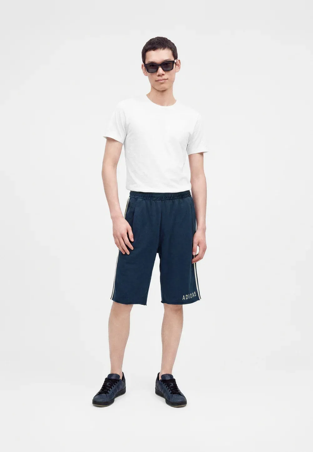 Оригинальные графические шорты унисекс Adidas Originals, Night Indigo — фото 3