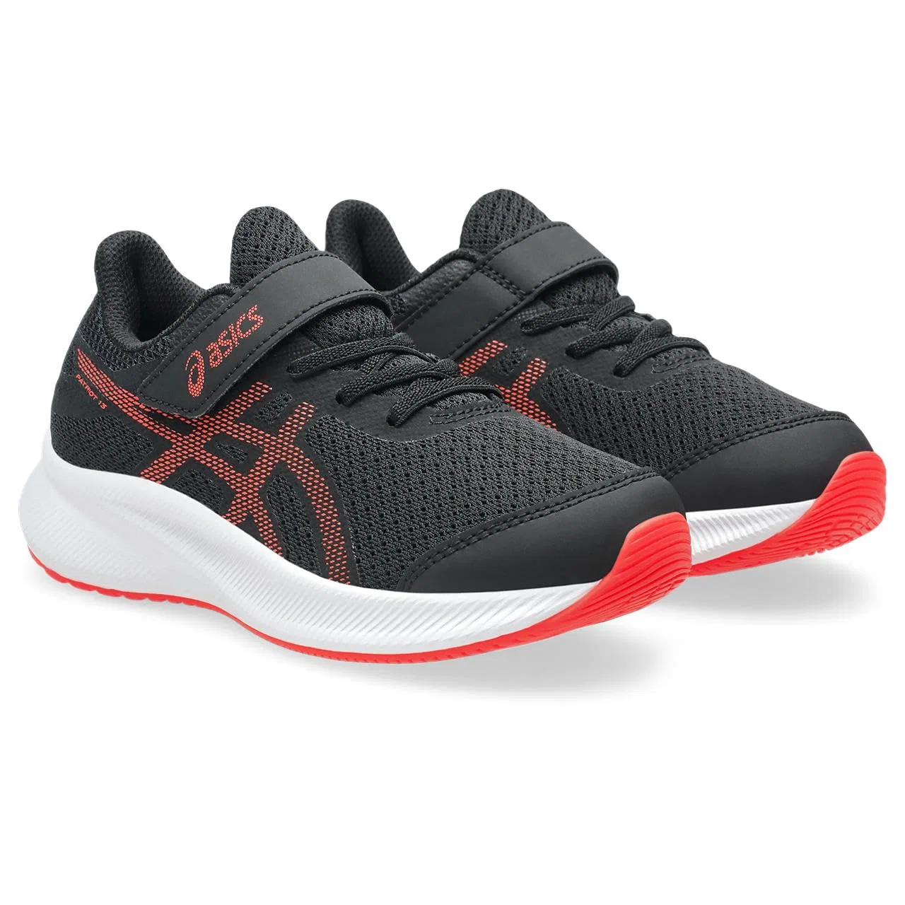 Детские кроссовки для мальчиков с сеткой Patriot 13 Ps ASICS, Black Flash Red