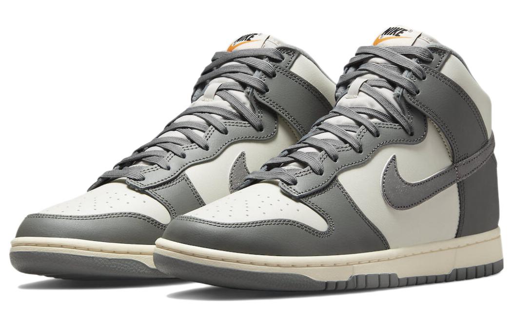 Кроссовки Nike Dunk High Vintage, белый/серый — фото 3