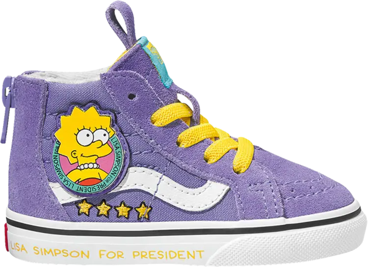 Кеды Vans The Simpsons x Sk8-Hi Zip TD Lisa 4 Prez, фиолетовый