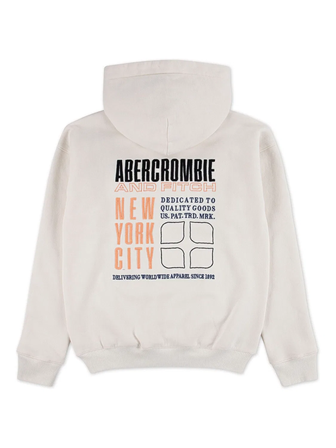 Худи с капюшоном Abercrombie & Fitch, белый