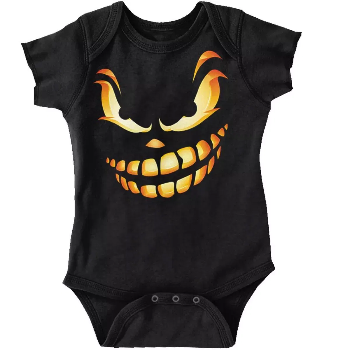 Детский боди-комбинезон с принтом Halloween Evil Pumpkin Brisco Brands, Black