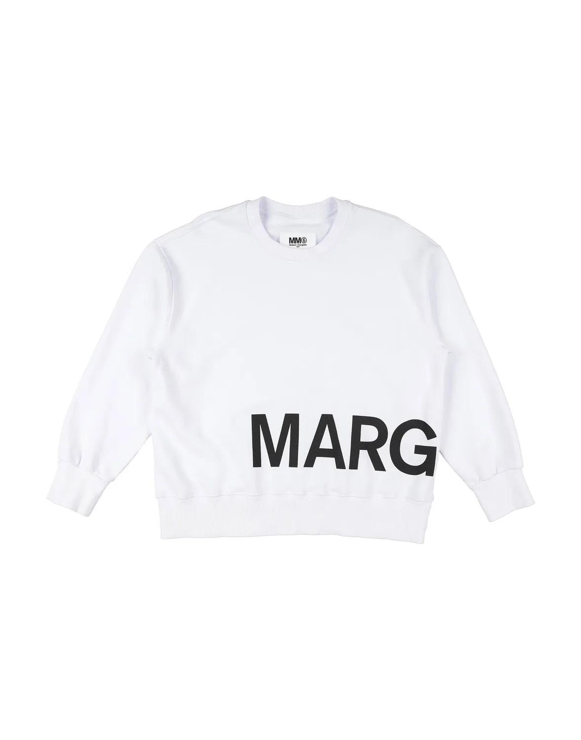 Детский свитшот с принтом MM6 Maison Margiela, белый