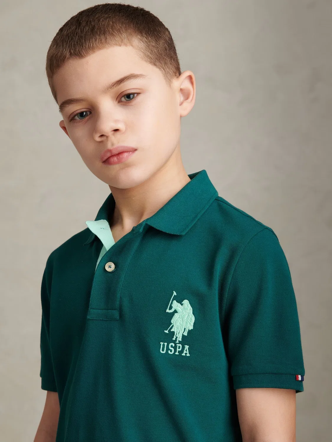 Поло U.S. Polo Assn. Player, зеленый — фото 2