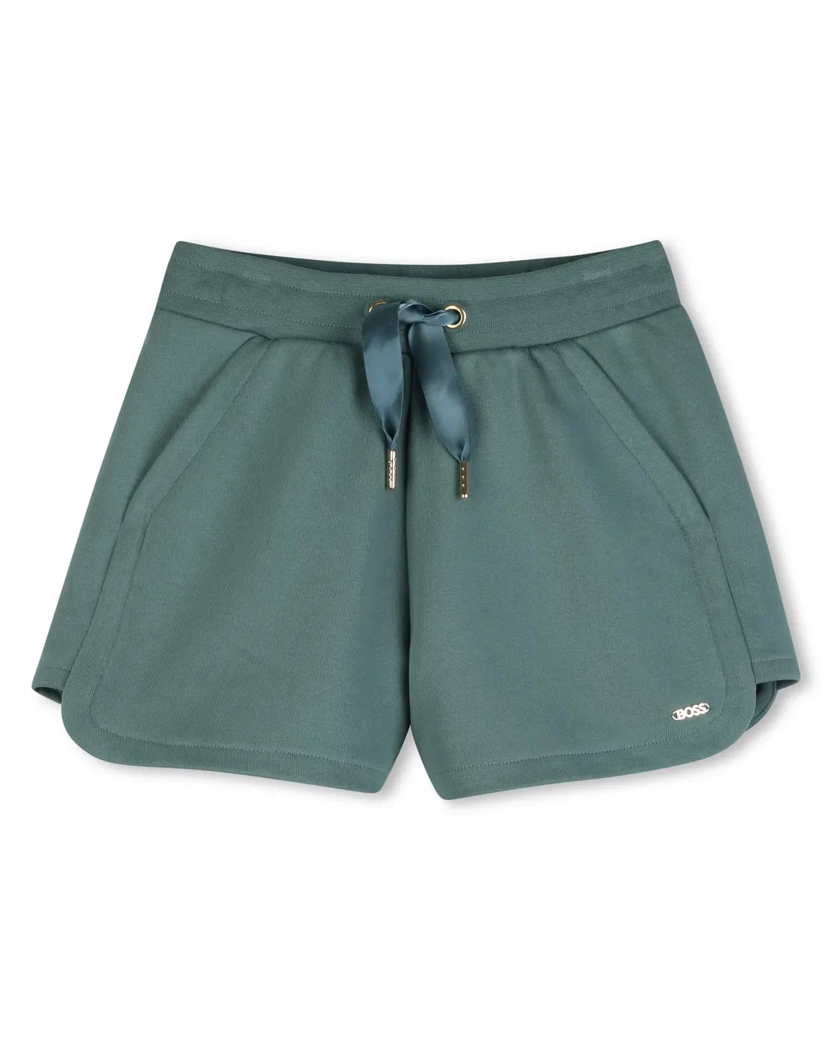 Детские шорты для девочек хлопковые BOSS Kidswear, Verde