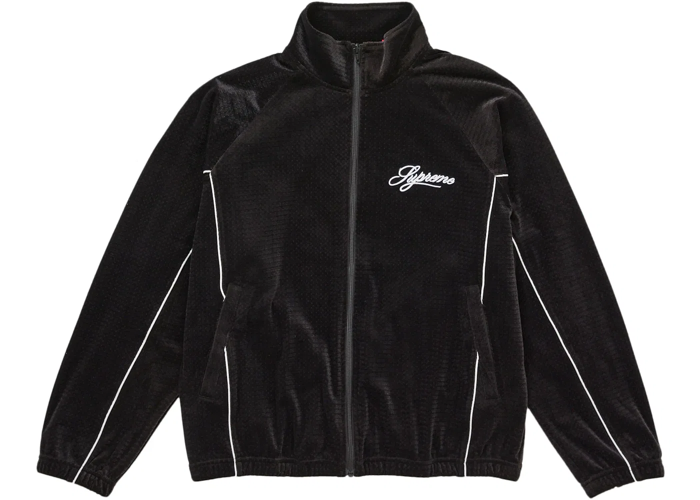 Мужская куртка из велюра с сетчатыми вставками Supreme, Black