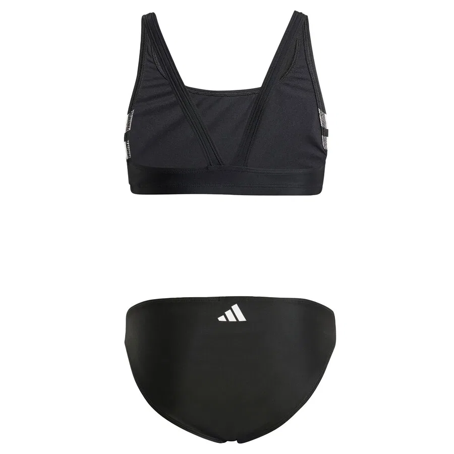 Спортивный купальник-бралетт ADIDAS PERFORMANCE «Бикини с V-образным вырезом и тремя полосками» черного цвета — фото 2