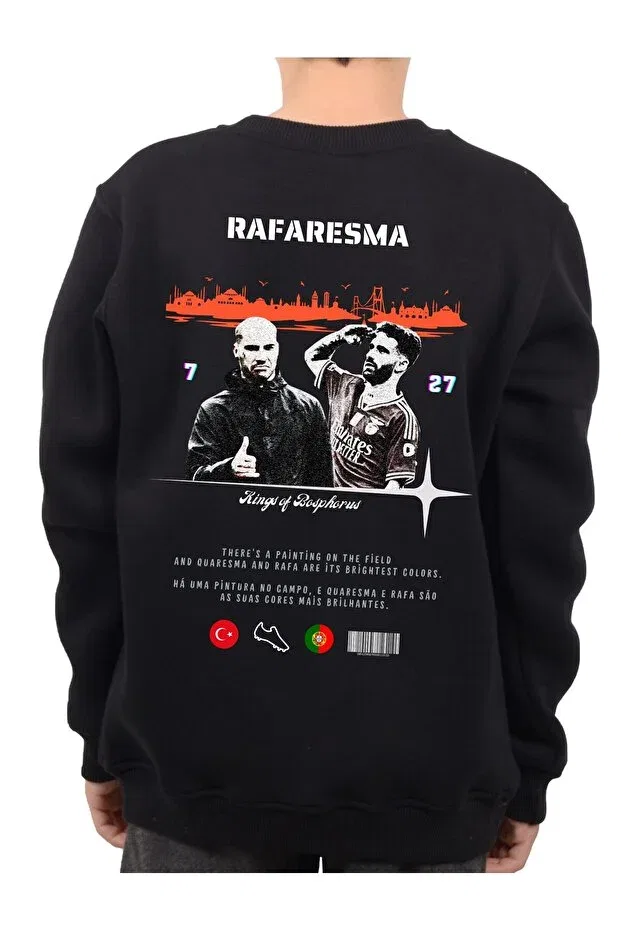 Детские свитшот для мальчиков с принтом Rafaresma Vek, Black