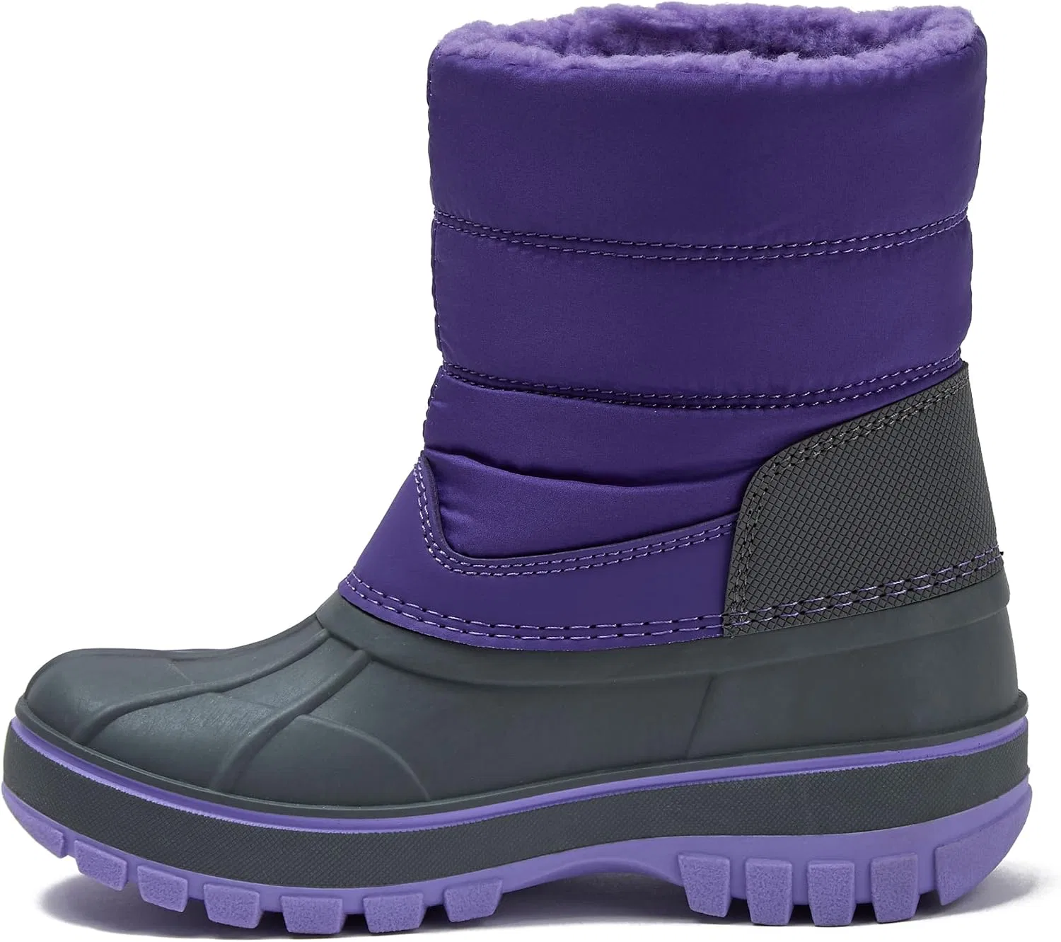 Детские зимние сапоги для девочек и мальчиков с флисом Lands' End Flurry Waterproof Fleece Winter Kids Snow Boots, Violet Tulip Purple — фото 4
