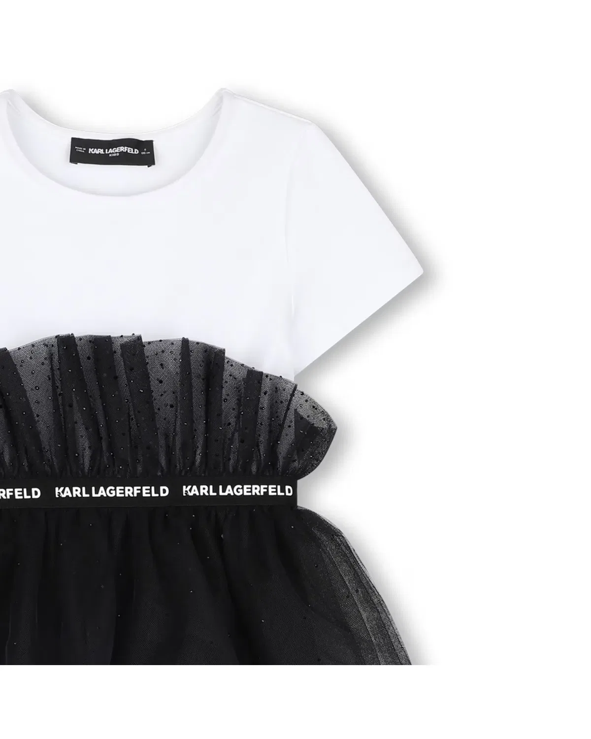 Детское платье для девочек с коротким рукавом Multicolor Karl Lagerfeld Kids — фото 2