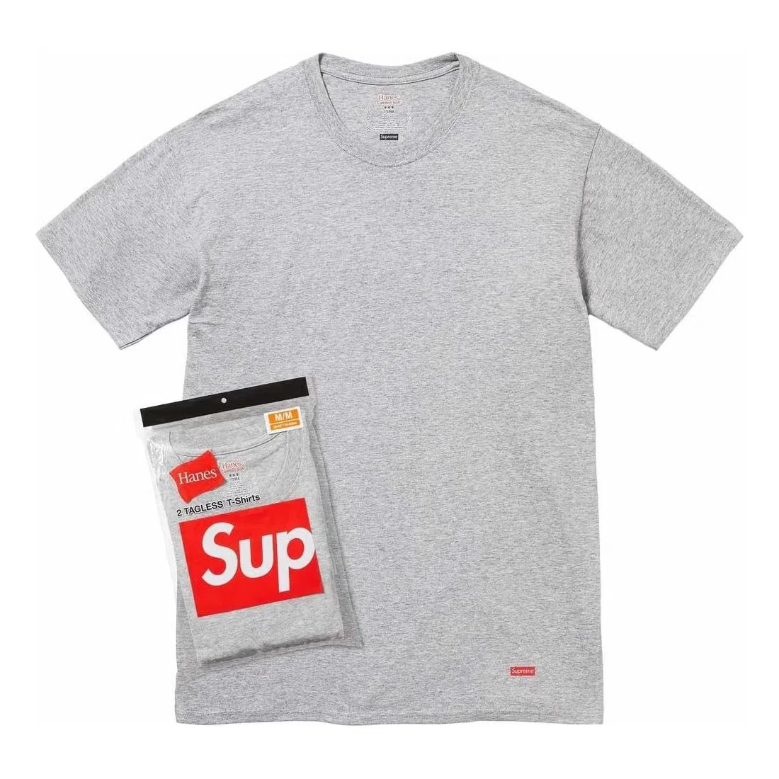 Футболка с коротким рукавом комплект футболок Tagless Supreme, серый