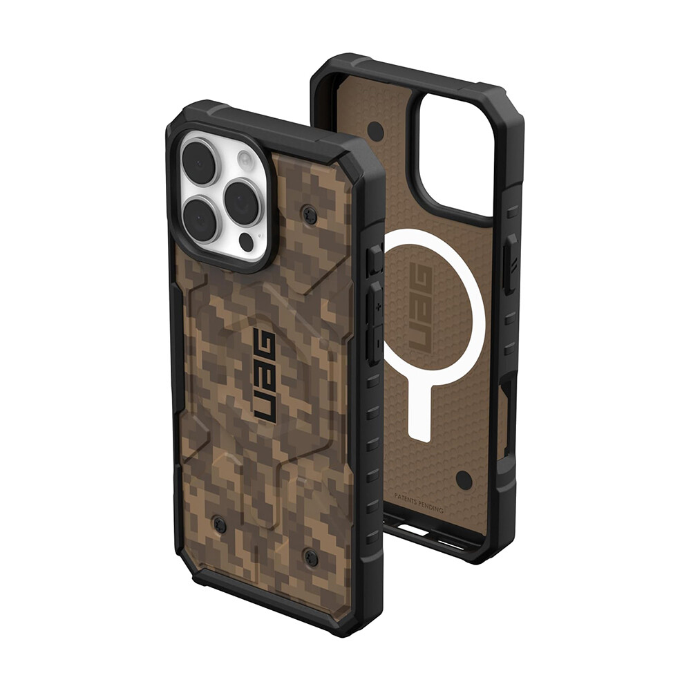 

Чехол UAG Pathfinder для iPhone 16 Pro Max с MagSafe, SE Digi Camo Dark Earth, Бежевый, Чехол UAG Pathfinder для iPhone 16 Pro Max с MagSafe, SE Digi Camo Dark Earth