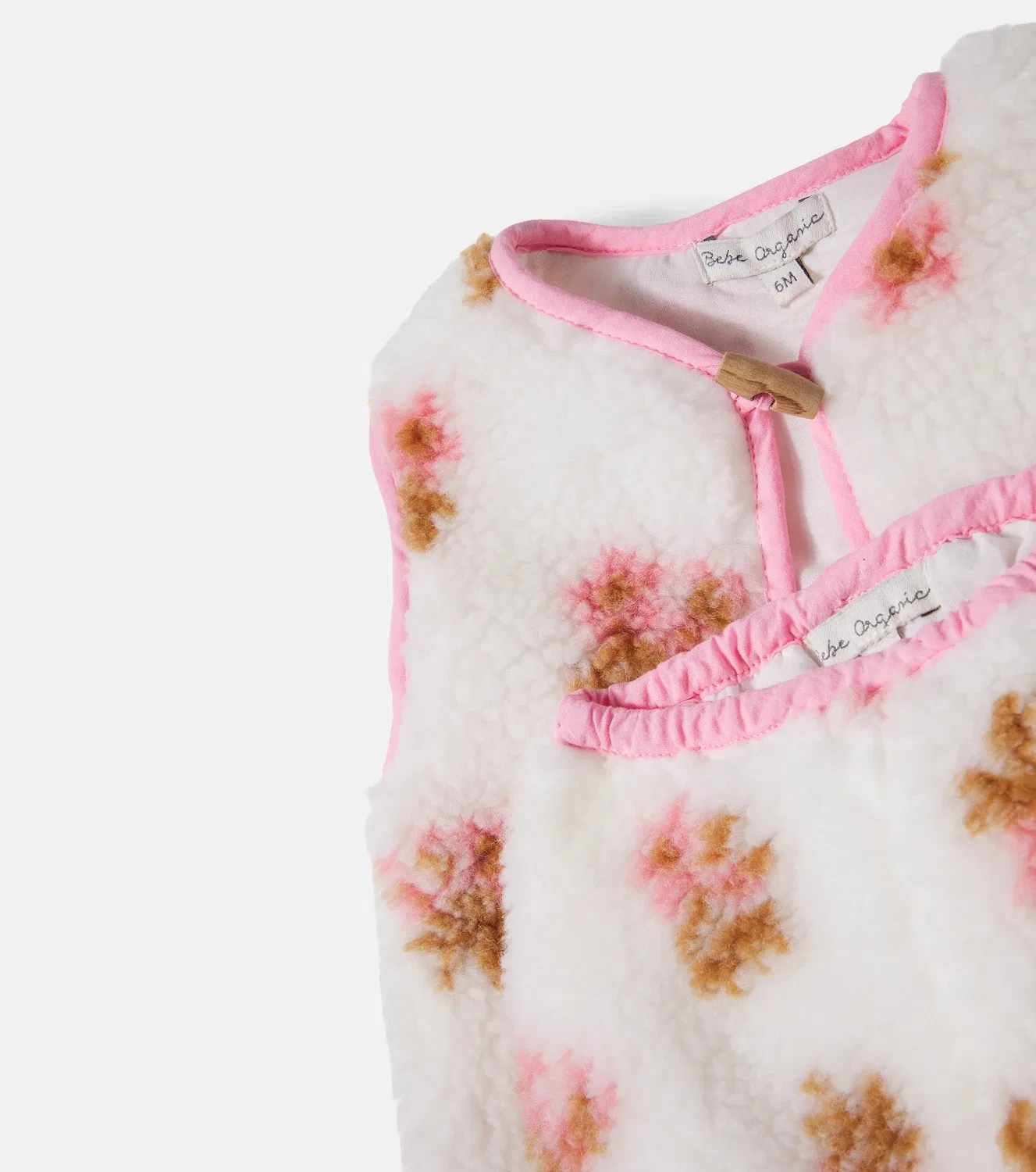 Комплект из жилета и шорт с принтом Baby Laine Bebe Organic, белый — фото 3