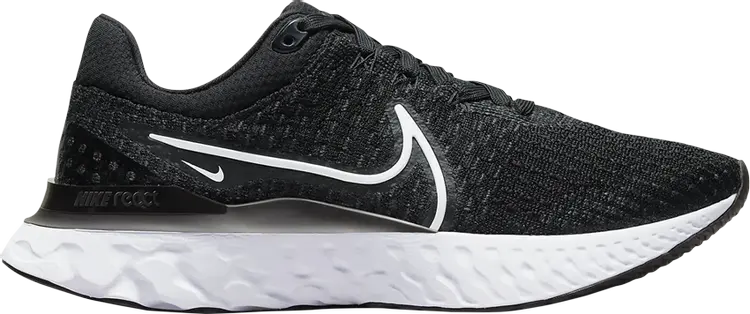 

Кроссовки Nike Wmns React Infinity Run Flyknit 3 'Black White', черный