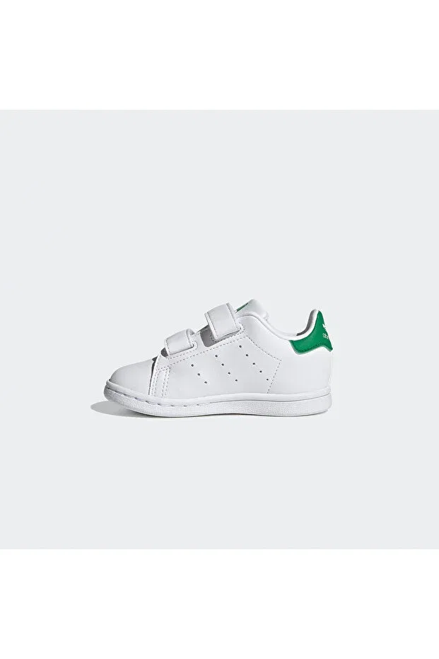 Детские кроссовки для девочек текстильные Stan Smith Adidas, White — фото 4
