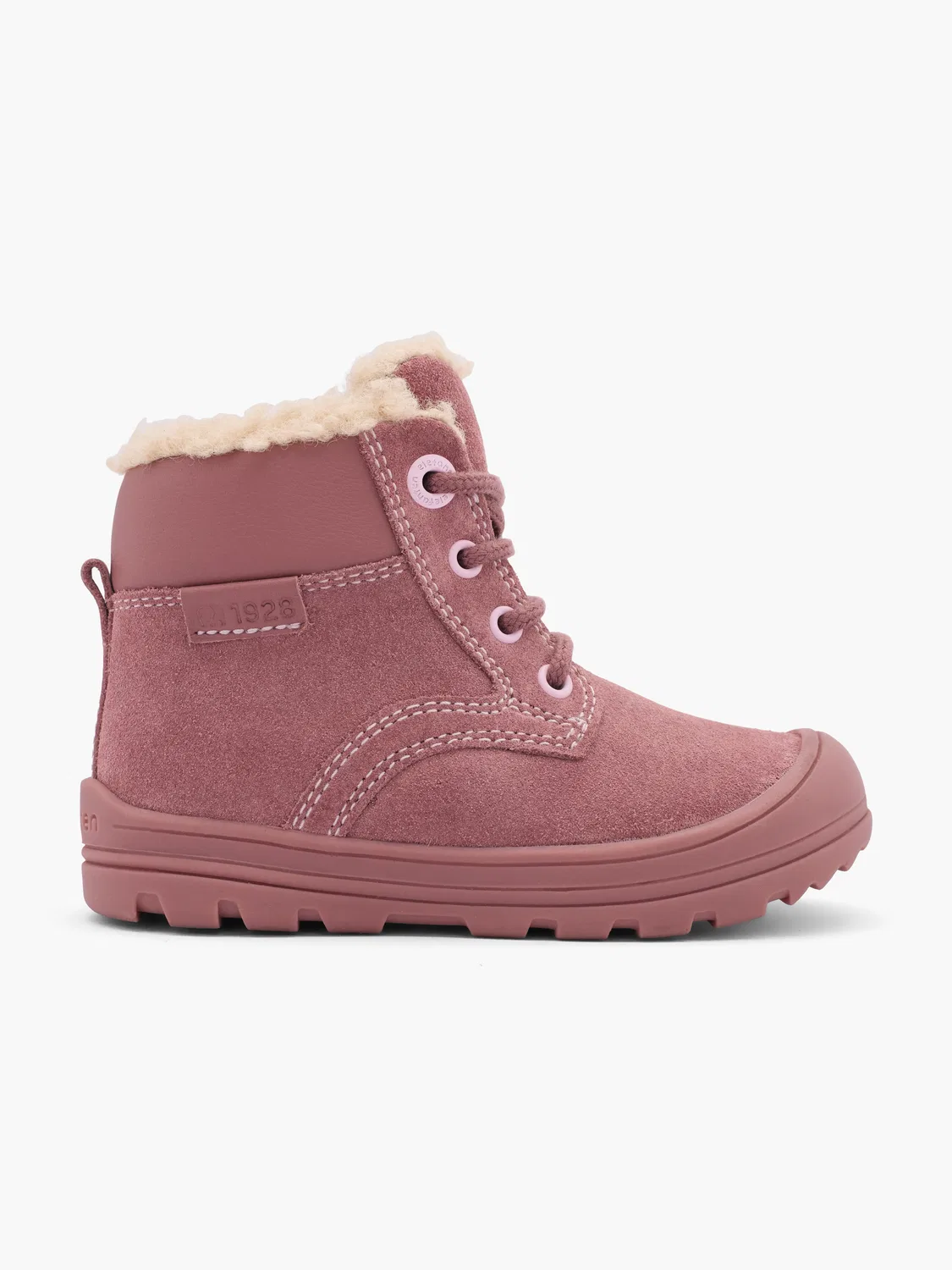 Детские ботинки на шнуровке Elefanten, цвет Rose Gold