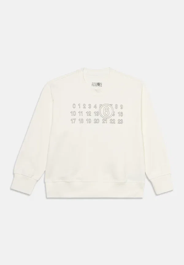 Свитшот с вышивкой Unisex Mm6 Maison Margiela, белый