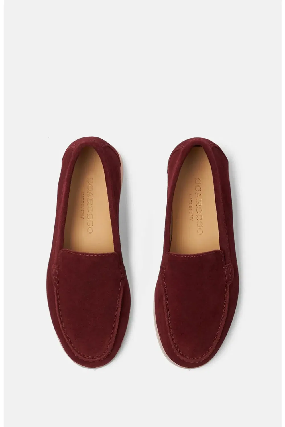 Детские туфли лоферы легкие Ludovica SCAROSSO, Burgundy - Suede — фото 3