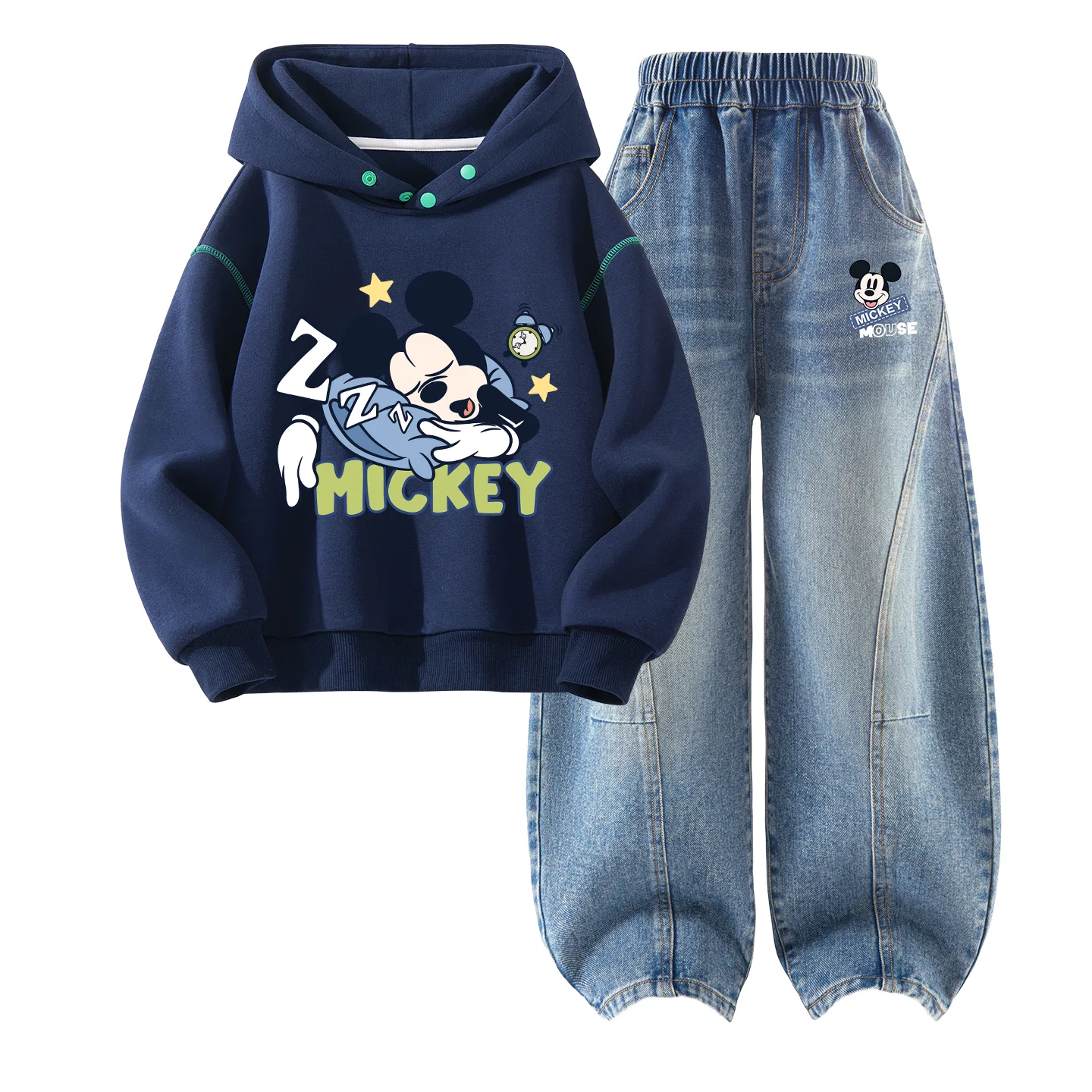 Детский спортивный комплект с капюшоном Dewi Floral K, Disney, Clearwater Blue/Denim Blue — фото 3