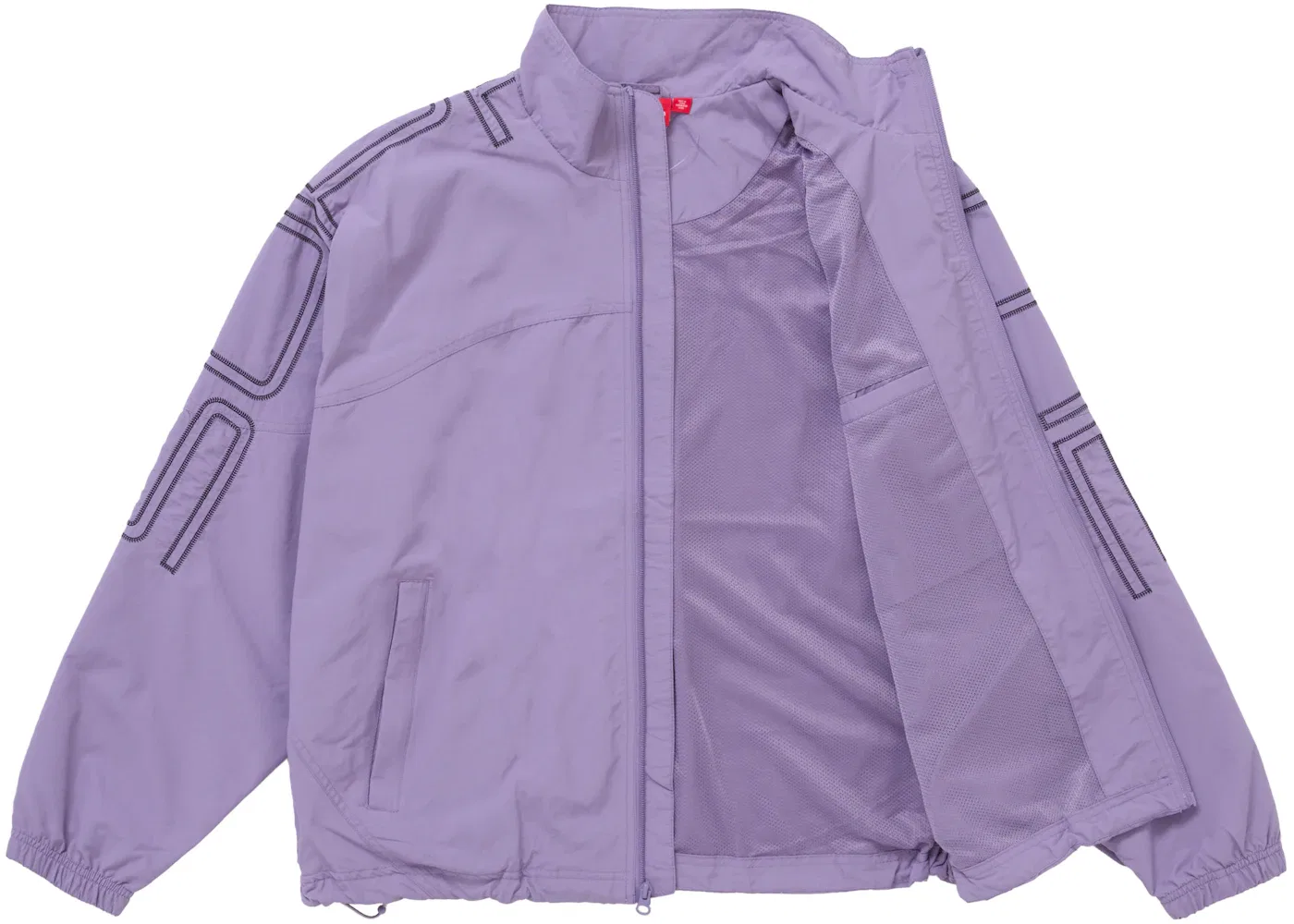 Мужская куртка с вышивкой Supreme Spellout Embroidered Track Jacket SS25, Dusty Purple — фото 2