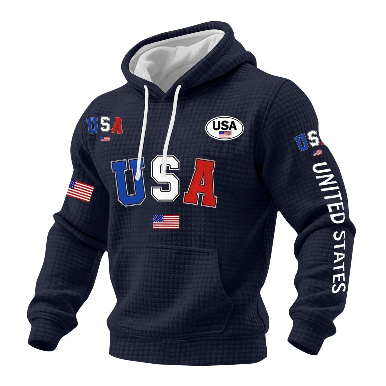 Мужской худи с длинным рукавом с принтом 250 Anniversary USA, Z21 Navy Blue