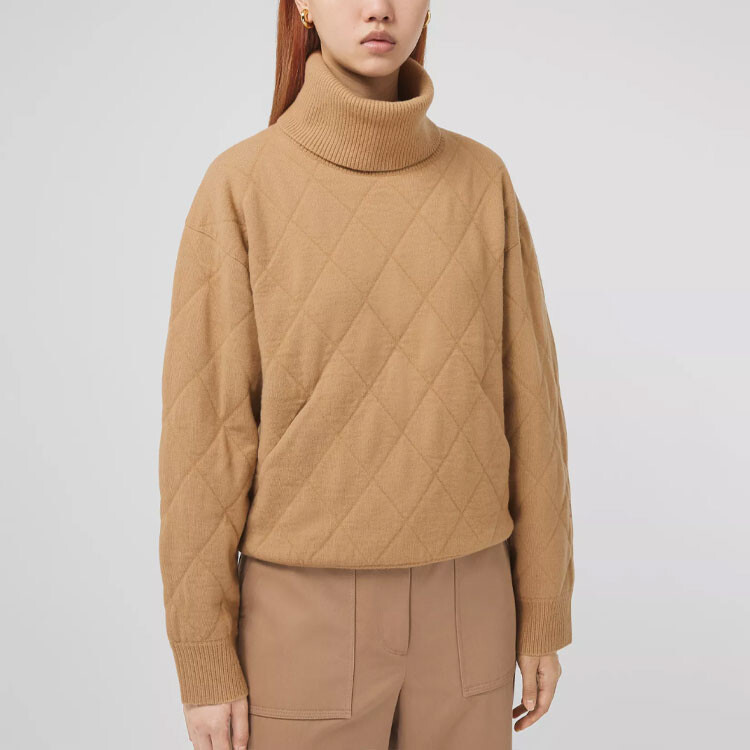 Свитер Burberry Женский, 100% шерсть, цвет верблюжий — фото 4