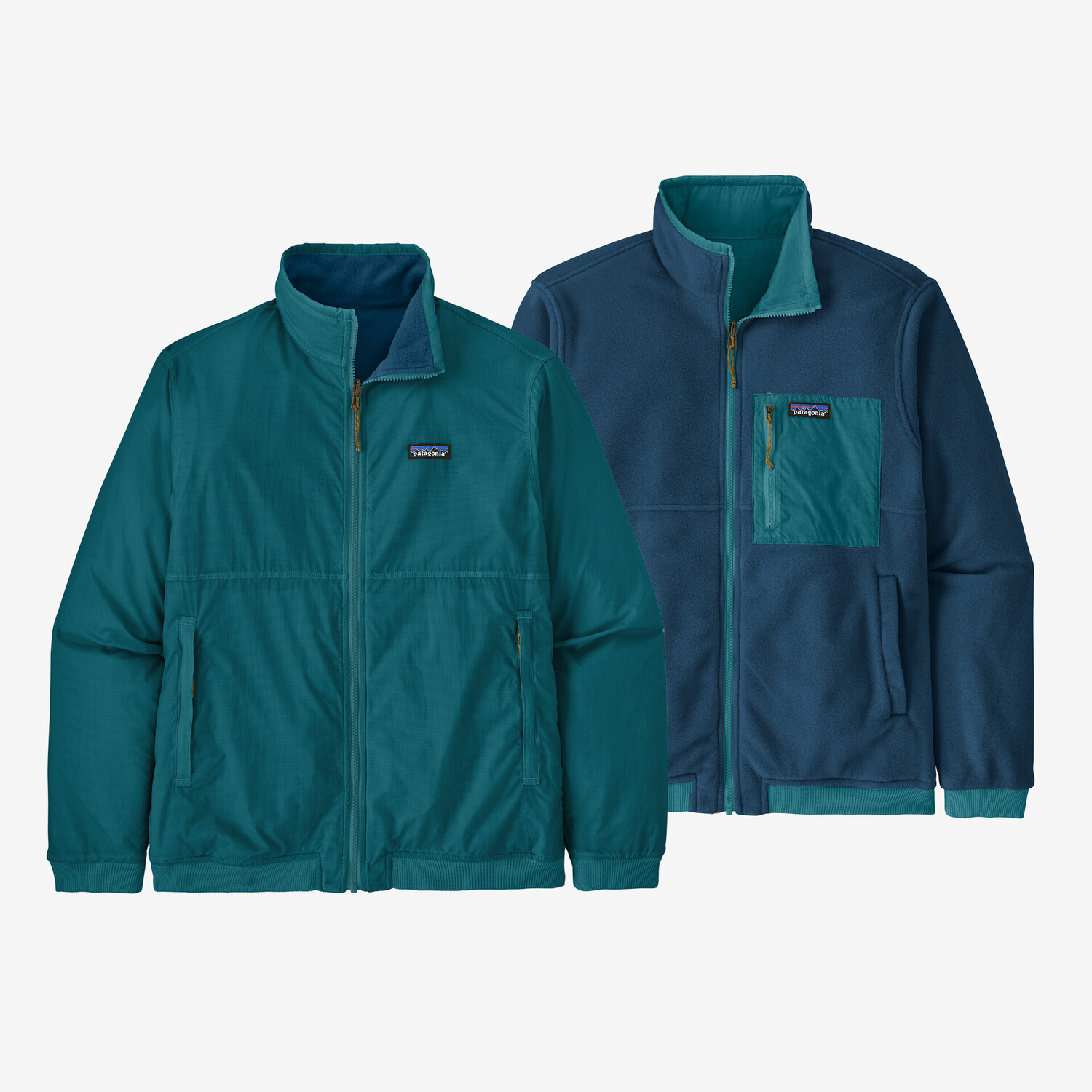 

Мужская двусторонняя куртка Microdini Patagonia, цвет Belay Blue