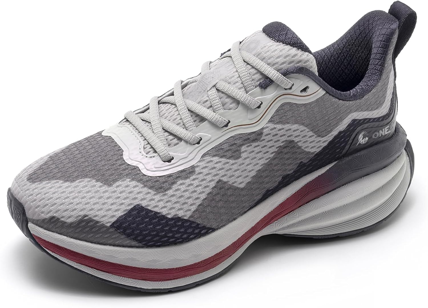 

Кроссовки для бега ONEMIX, серо-черные, с широкой носочной частью, для кросс-тренинга, мужские, натуральные ощущения