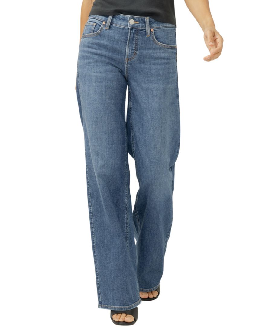 

Женские джинсы Suki со средней посадкой, облегающим силуэтом и широкими штанинами Silver Jeans Co, Broydon