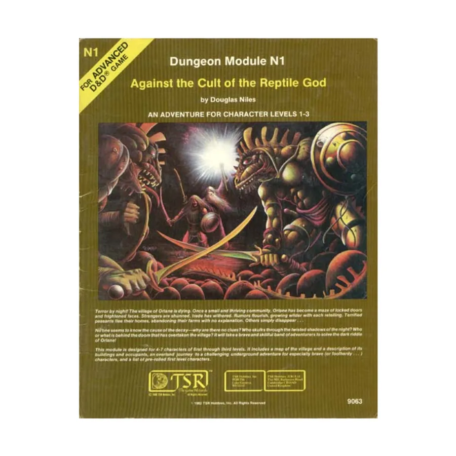 

Модуль Against the Cult of the Reptile God, Advanced Dungeons & Dragons (1st Edition) - Modules & Adventures - N Series