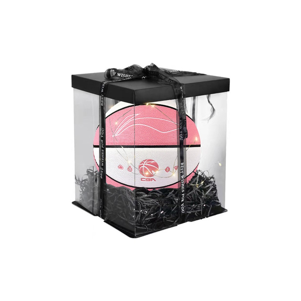 

LINING Баскетбольный мяч CBA Collection PU розовый белый размер 6 тренировочный unisex