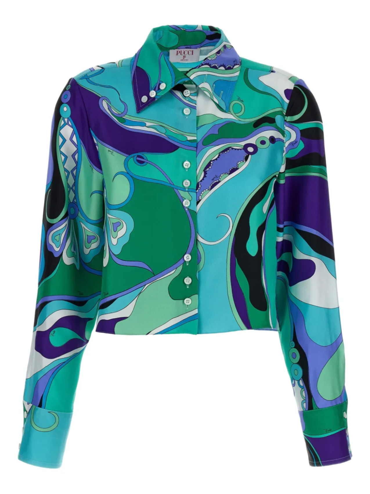 

PUCCI рубашка с принтом Orchidee, зеленый