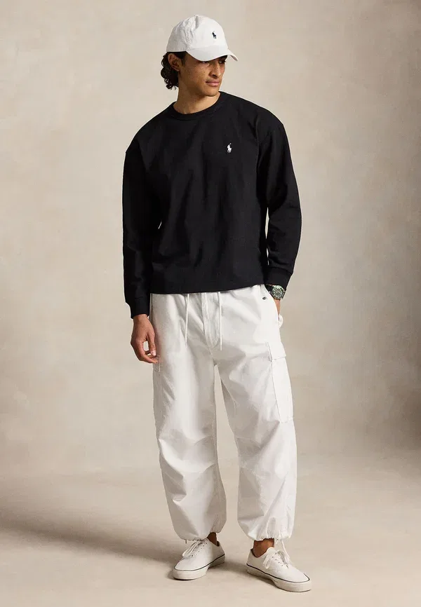 Футболка с длинным рукавом Relaxed Fit Polo Ralph Lauren, черный поло — фото 2