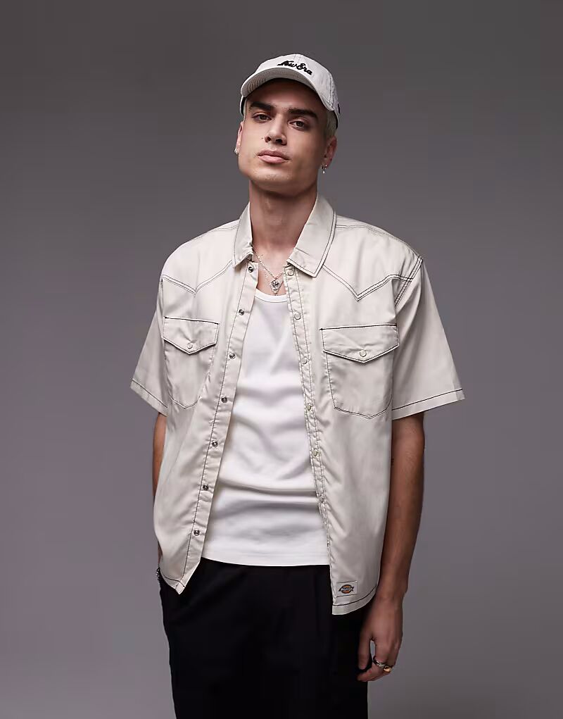 

Рубашка в стиле вестерн Dickies River Ranch цвета «кремовый»