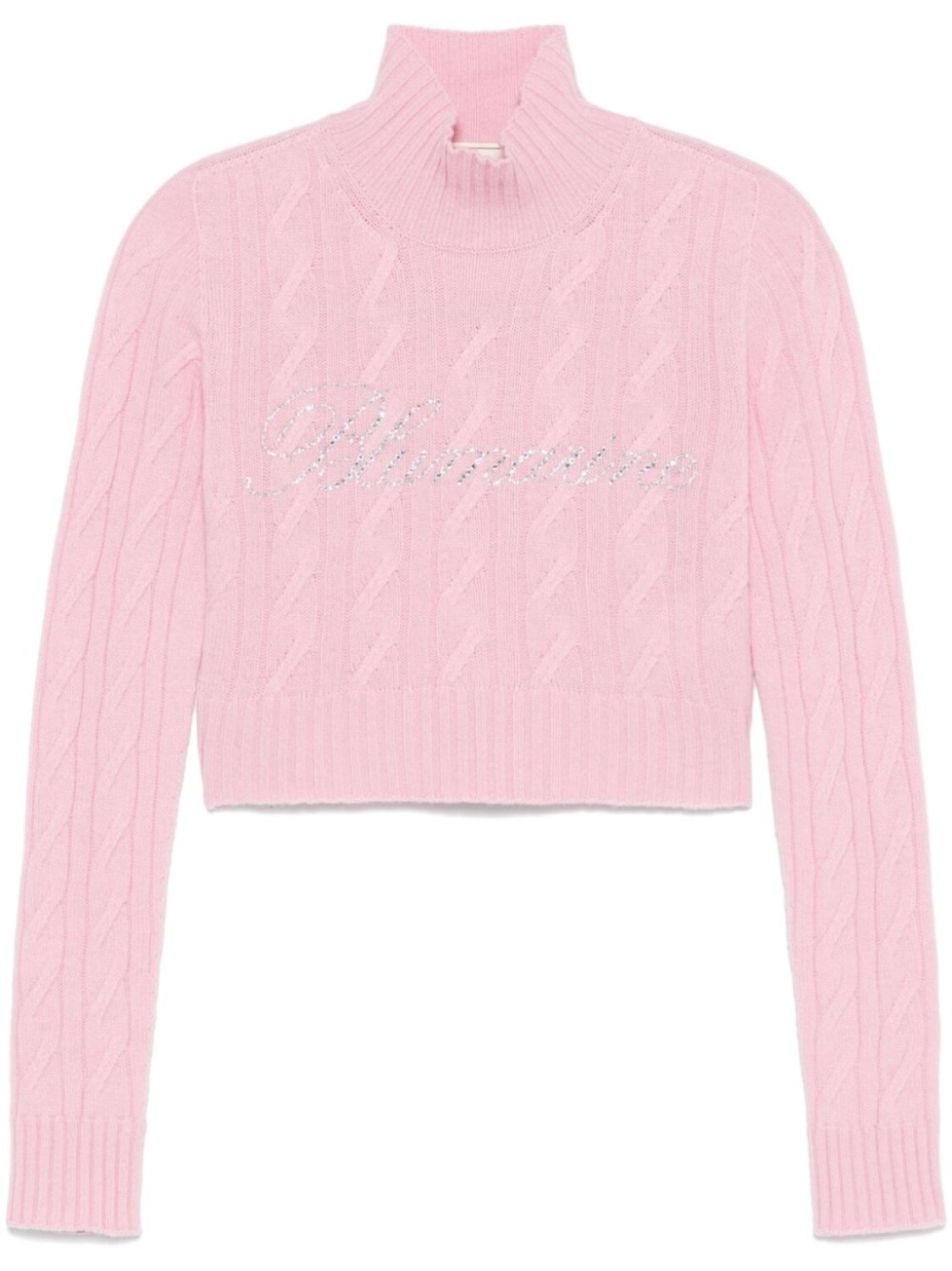 

Blumarine свитер с логотипом из страз, розовый