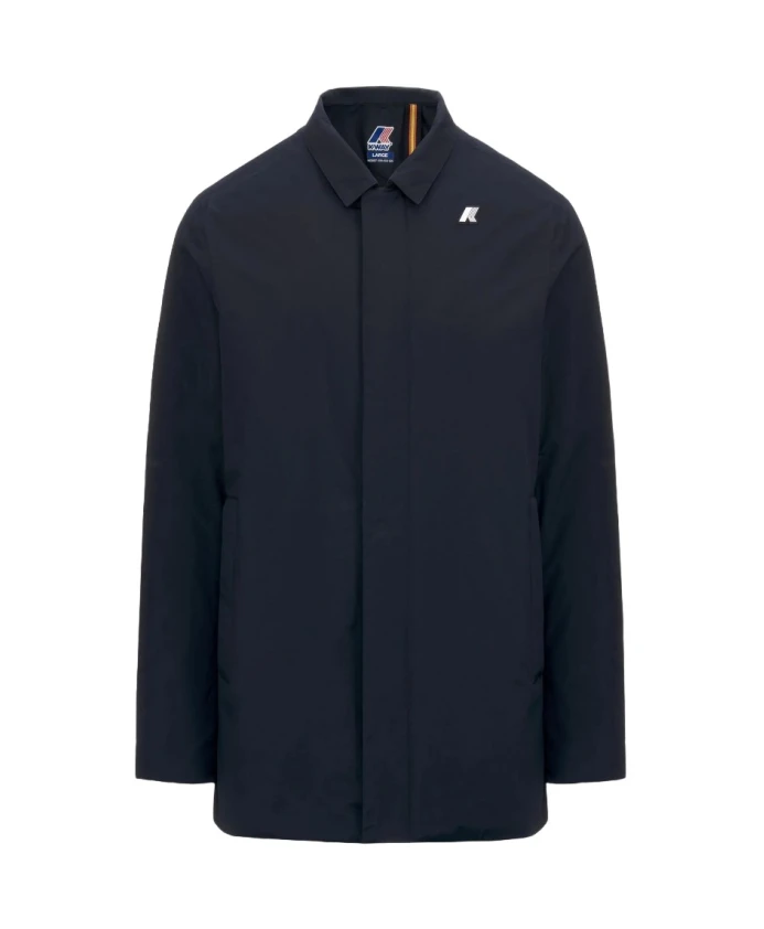 

Синяя водонепроницаемая ветрозащитная куртка K-Way, синий