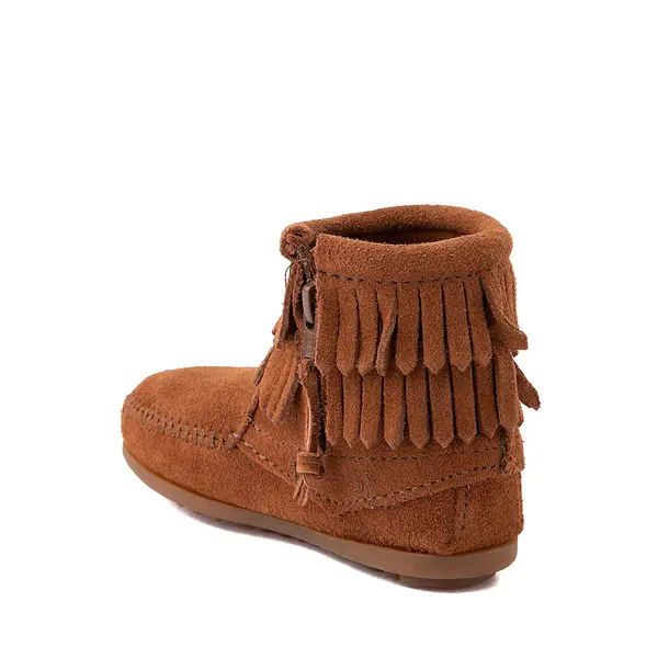 

Ботинки Minnetonka Double Fringe Bootie, коричневый