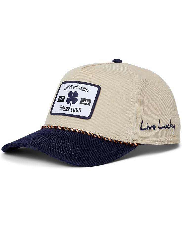 

Унисекс черная кепка Clover Auburn Legacy с регулируемой застежкой Black Clover, Natural/Navy/Corduroy With Rope Hd Patch