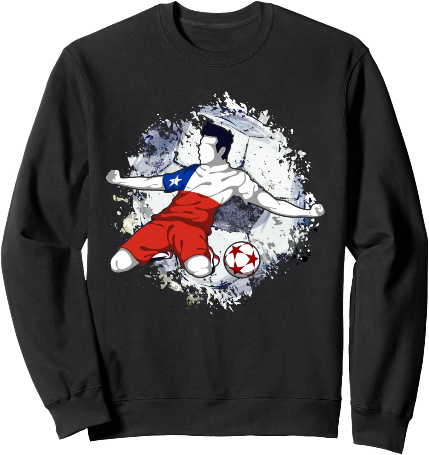 

Чилийский футбол, чилийский флаг, любитель футбола, чилийский футбол, толстовка с чилийским национальным флагом Teeisle Chile Football, черный