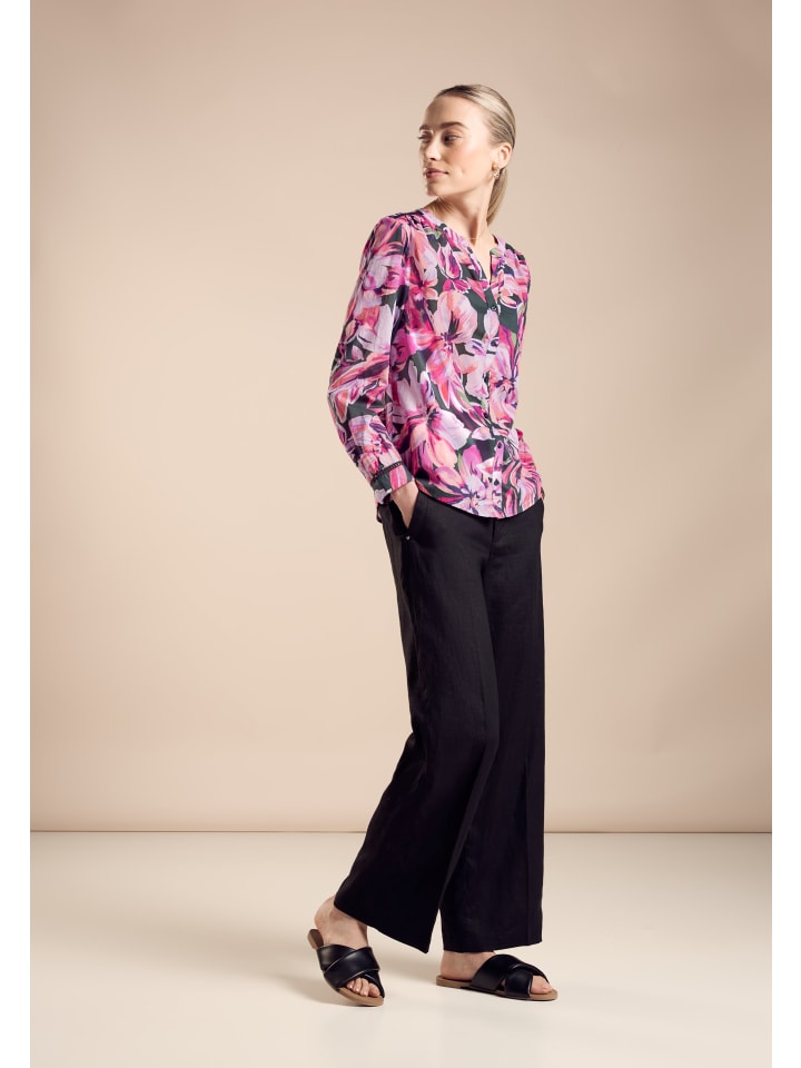 

Блузка Street One, цвет bluse mit flower print' pink