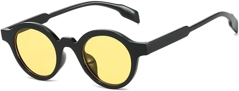 

Маленькие круглые женские солнцезащитные очки в стиле панк с градиентным покрытием UV400 для занятий спортом на открытом воздухе, бега и езды на велосипеде LXLHWN, Black Yellow