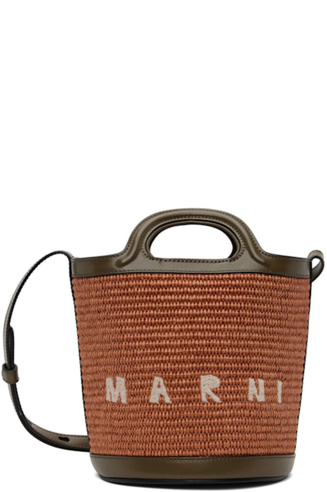 

Сумка-ведро Tropicalia Mini Orange & Khaki Marni