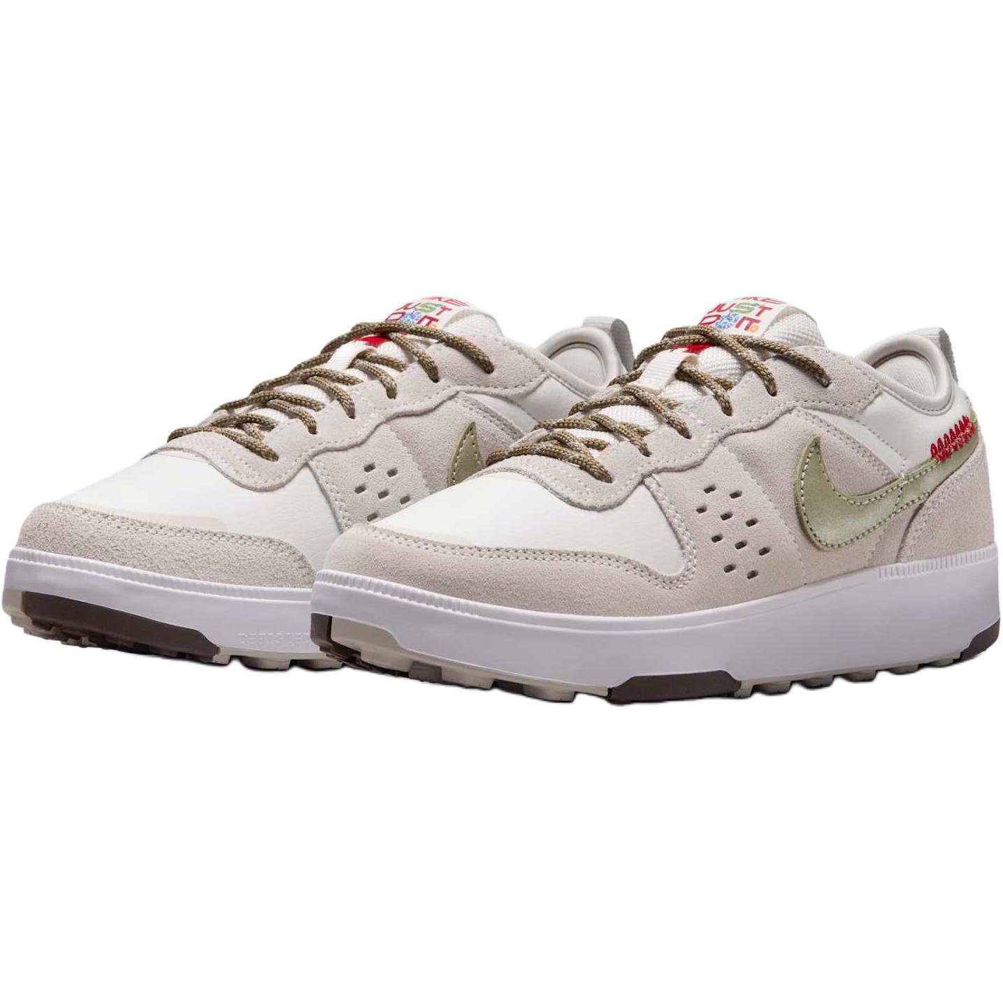 Детские повседневные кроссовки C1TY с износостойким низким верхом Nike, серый/белый/зеленый — фото 3