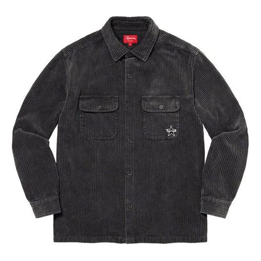 

Рубашка corduroy shirt 'black' Supreme, черный