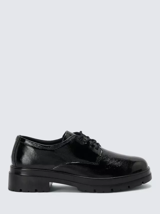 

Оксфорды John Lewis Fifie Leather Comfort Lace Up, цвет vernice/nero/naplak