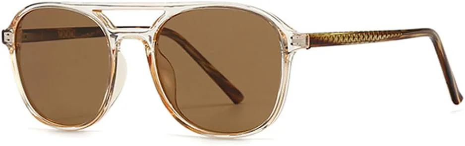 

Солнцезащитные очки UV400 с двойной перемычкой, желейного цвета, для женщин и мужчин, для бега и занятий спортом на открытом воздухе UYPTK, Champagne Tea