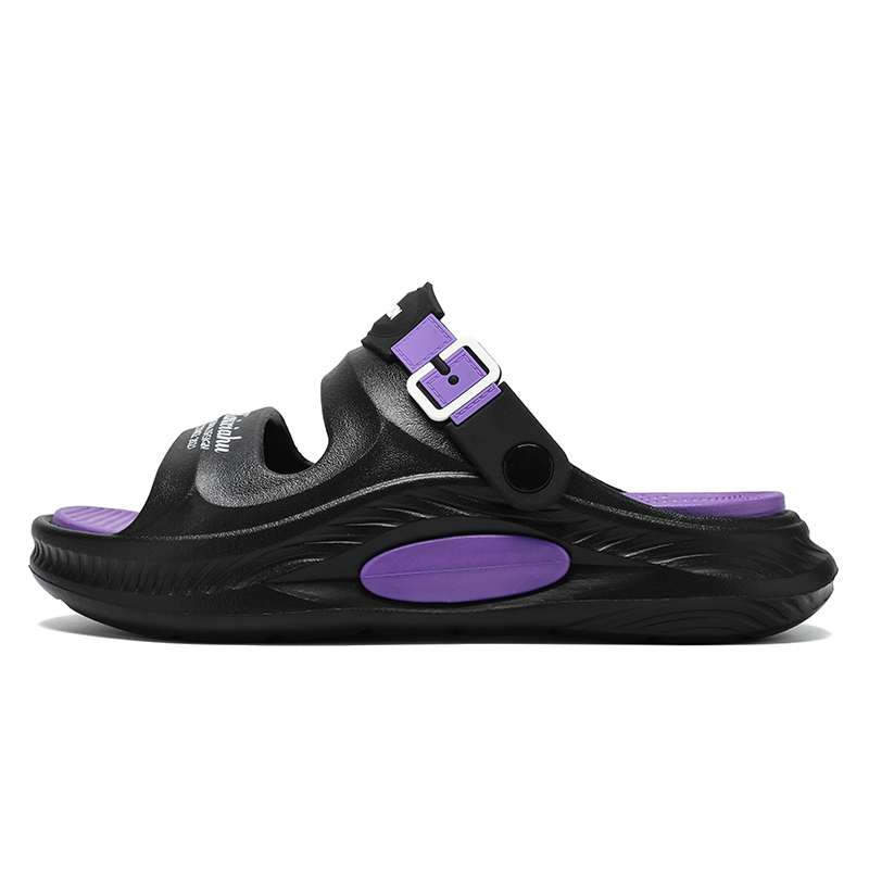 

LONGYING Пляжные сандалии мужские черно-фиолетовые, цвет Black Purple